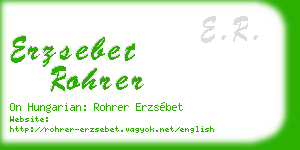 erzsebet rohrer business card